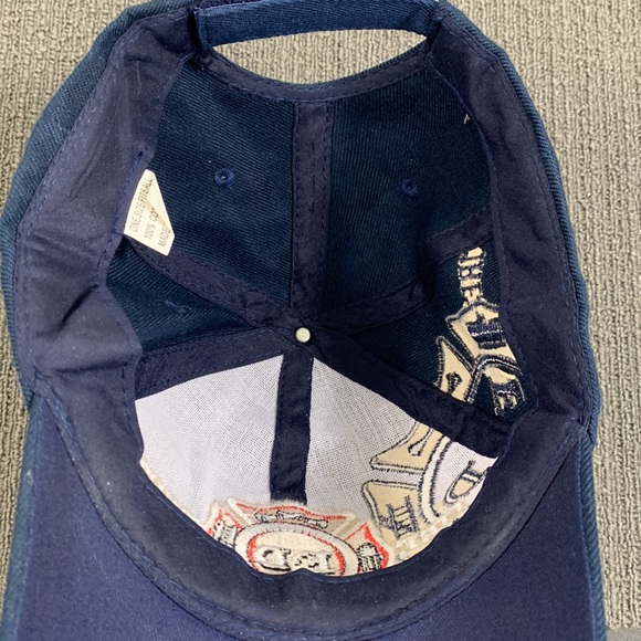 FD Fire Department Baseball Hat Unisex OSFA Navy Blue Embroidered Strapback Cap - Picture 12 of 13